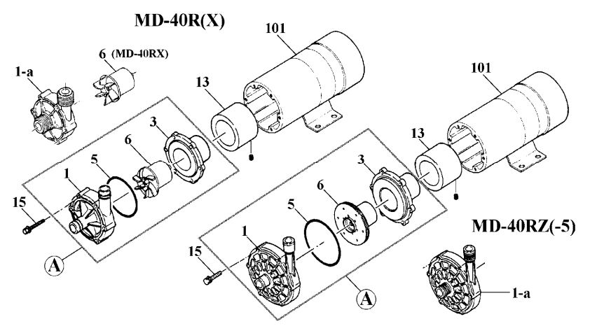 Spare parts Iwaki MD-40RX