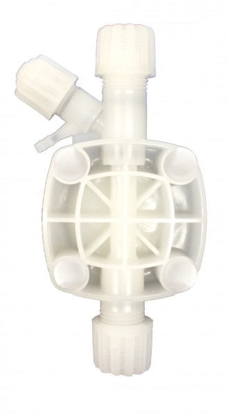 Etatron Tête de pompe PVDF purge manuelle P.H. eOne/eTwin 1÷15 l/h